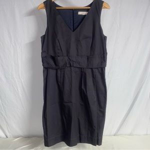LOFT 100% Cotton Dark Grey Shift Dress , Size 12 Petite